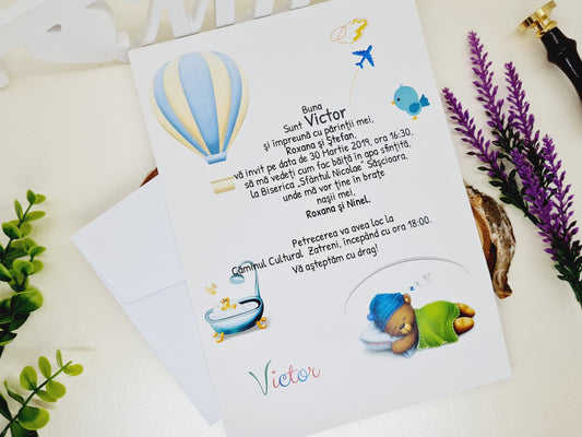 Invitatie de botez cod 1838