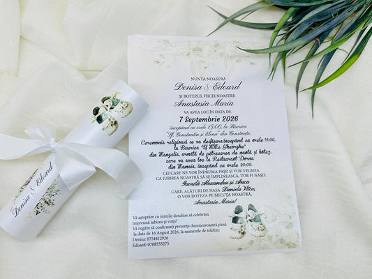 Invitatie nunta si botez cod 1841