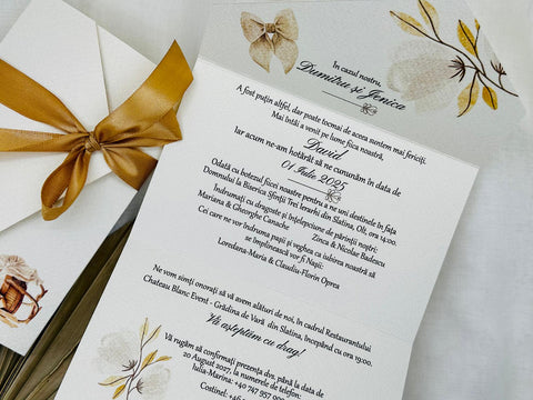 Invitatie nunta si botez cod 1848