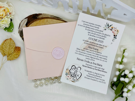 Invitatie nunta si botez cod 1849