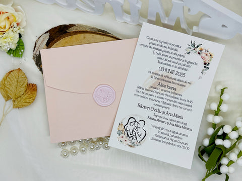 Invitatie nunta si botez cod 1849