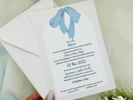 Invitatie botez blue cod 1874