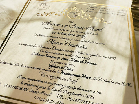 Invitatie nuntasi botez clasica cod 9330