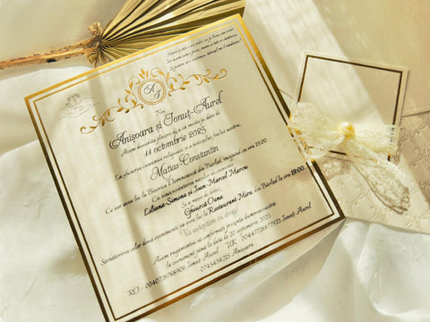 Invitatie nuntasi botez clasica cod 9330