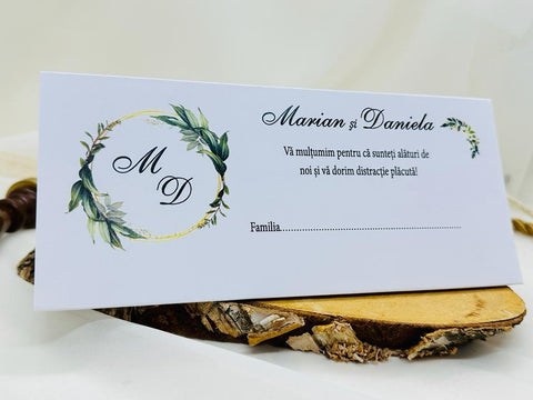 Plic bani nunta cod 443