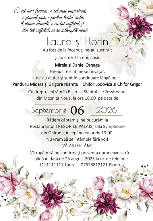 Invitatie digitala IN108