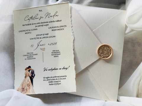 Invitatie nunta miri cod 1323