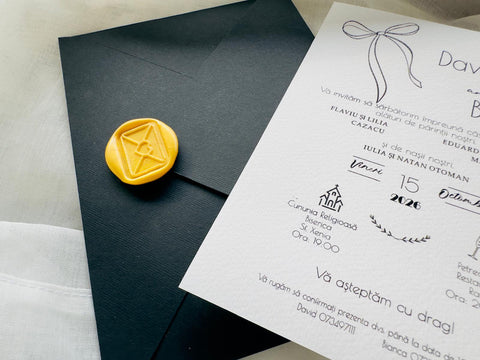 Invitatie nunta cu sigiliu cod 1324