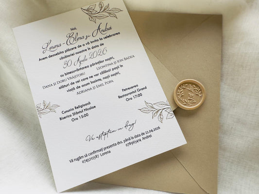 Invitatie nunta moderna cod 1446