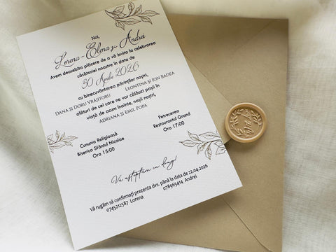 Invitatie nunta moderna cod 1446
