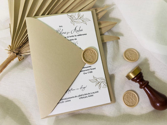 Invitatie nunta moderna cod 1446