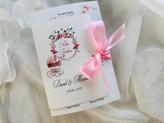 Invitatie nunta si botez cod 1863