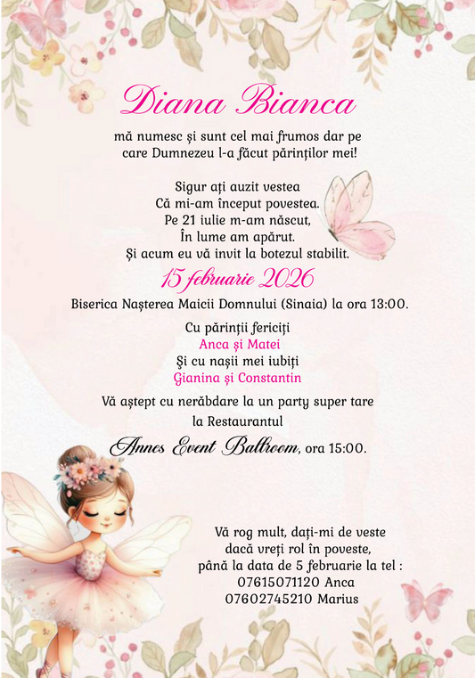 Invitatie electronica botez IB8