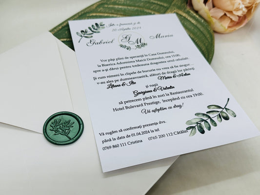 Invitatie nunta floral cod 11530