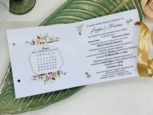 Invitatie model floral cod 11531