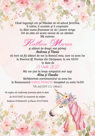 Invitatie digitala botez IB14