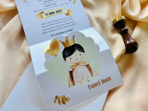 Invitatie botez printisor cod 1613