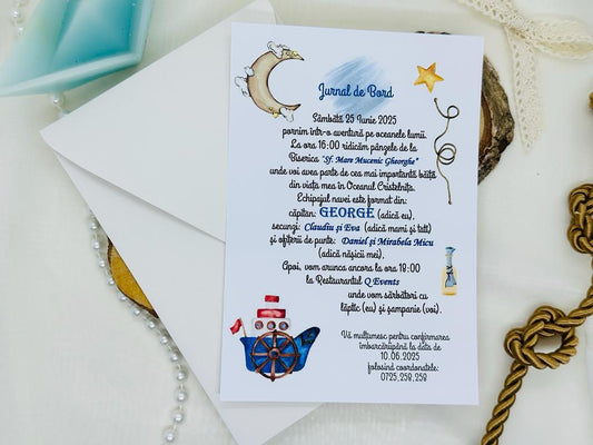 Invitatie botez marinar cod 1718