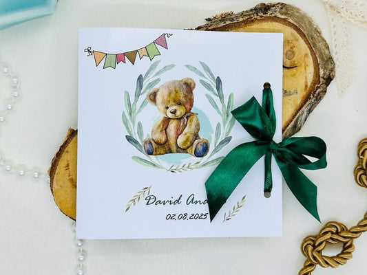 Invitatie botez ursulet cod 1732