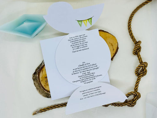 Invitatie botez ursulet cod 1735