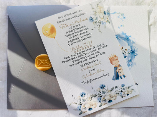 Invitatie botez cu sigiliu cod 1692