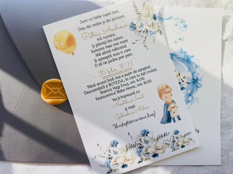 Invitatie botez cu sigiliu cod 1692