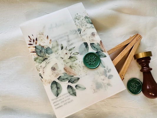 Invitatie nunta cu sigiliu cod 11538