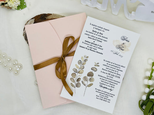 Invitatie model floral cod 11525