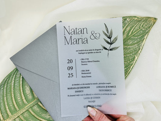 Invitatie nunta cod 1380