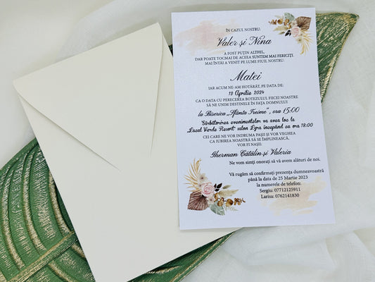 Invitatie nunta si botez cod 1413