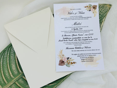 Invitatie nunta si botez cod 1413