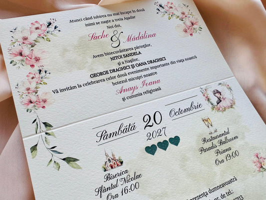 Invitatie nunta si botez cod 1492