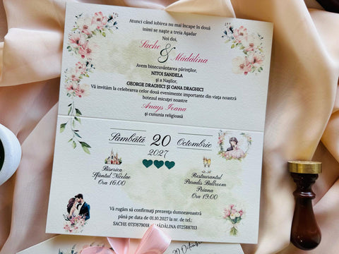 Invitatie nunta si botez cod 1492