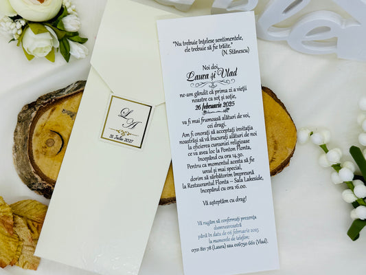 Invitatie nunta model clasic cod 20432