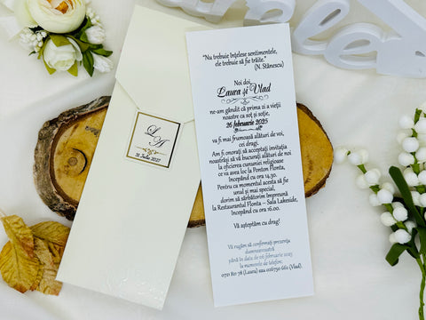 Invitatie nunta model clasic cod 20432