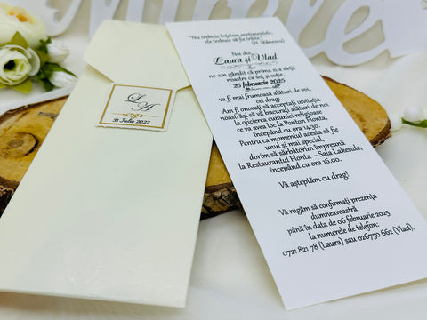 Invitatie nunta model clasic cod 20432