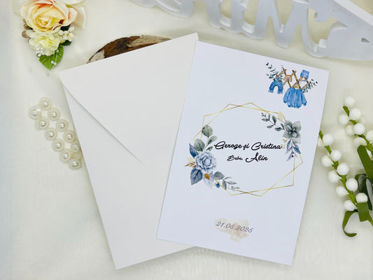 Invitatie nunta si botez cod 11492