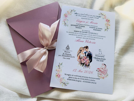 Invitatie nunta si botez cod 1332