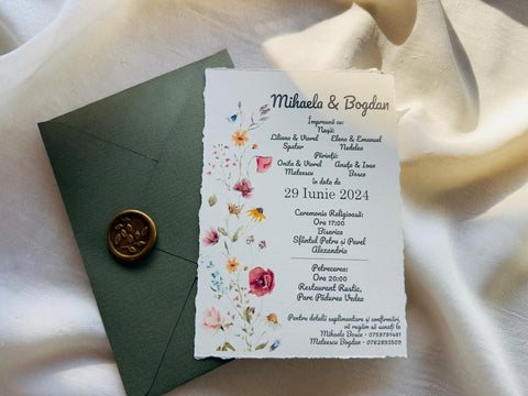 Invitatie handmade cod 1368