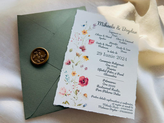 Invitatie handmade cod 1368