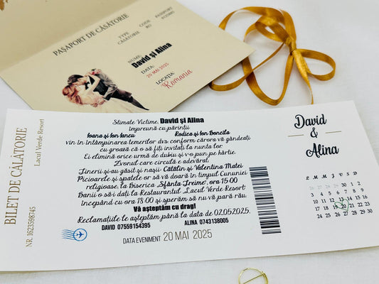 Invitatie bilet avion  / pasaport 1851