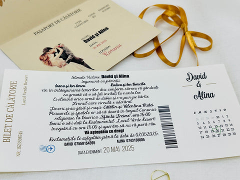 Invitatie bilet avion  / pasaport 1851