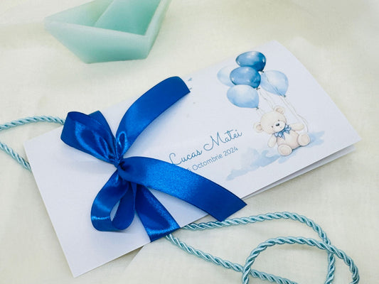 Invitatie botez ursulet cod 1742