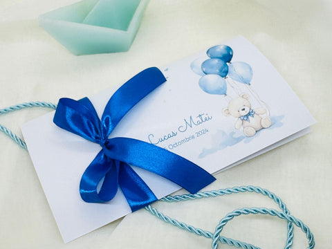 Invitatie botez ursulet cod 1742