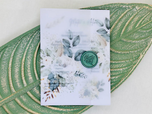 Invitatie nunta cu sigiliu cod 11538