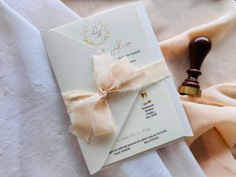 Invitatie nunta ivory cod 11440