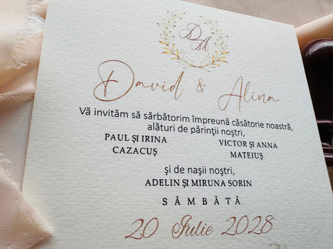 Invitatie nunta ivory cod 11440