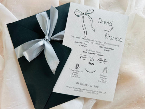 Invitatie nunta cu sigiliu cod 1324