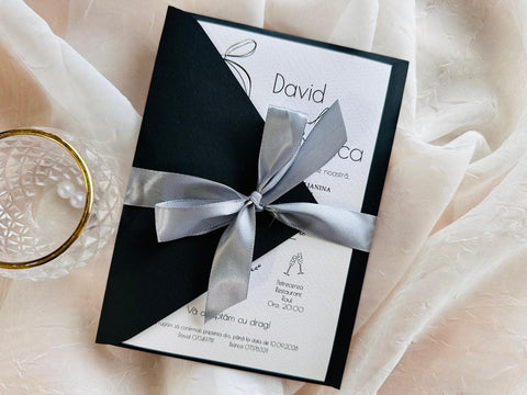 Invitatie nunta cu sigiliu cod 1324