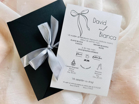 Invitatie nunta cu sigiliu cod 1324